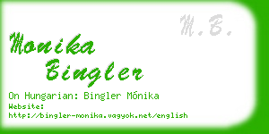 monika bingler business card